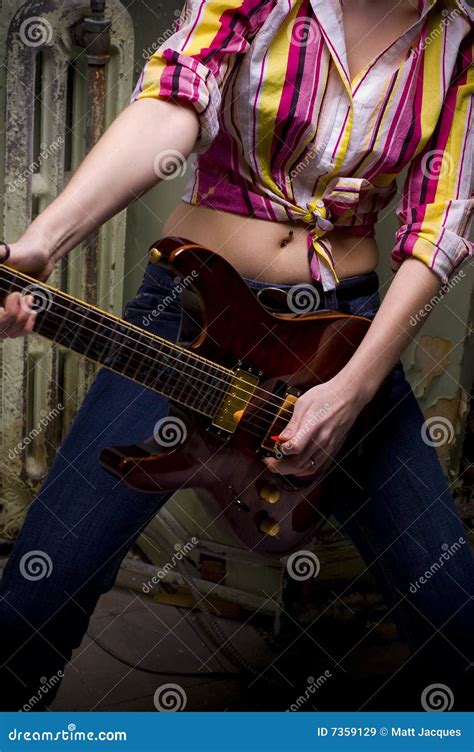 Rock Guitar Girl Royalty Free Stock Images Image 7359129