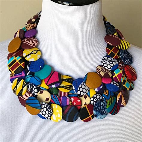 African Print Knot Jewelry Set Ankara Knot Necklace Ankara Etsy