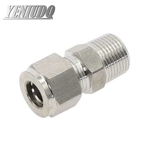 Conector De Compresi N De Doble F Rula De Acero Inoxidable Ss Tubo