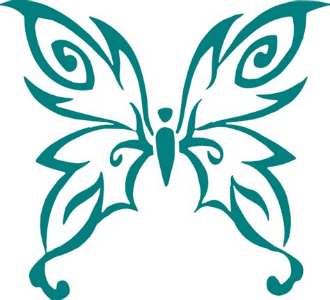 Teal Butterfly Clip Art at Clker.com - vector clip art online, royalty ...