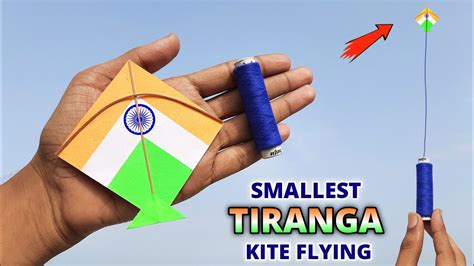 World S Smallest Kite How To Make Kite Tiranga Kite Making Indian