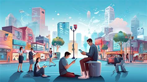 Futuristic Cityscape Illustration Stock Illustration - Illustration of ...