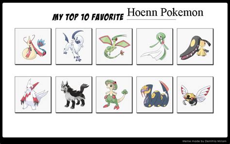 Top 10 Hoenn Pokemon by ForestTheGamer on DeviantArt