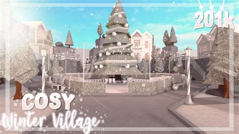 BLOXBURG| Cosy Winter Village 201k | Village build - YouTube