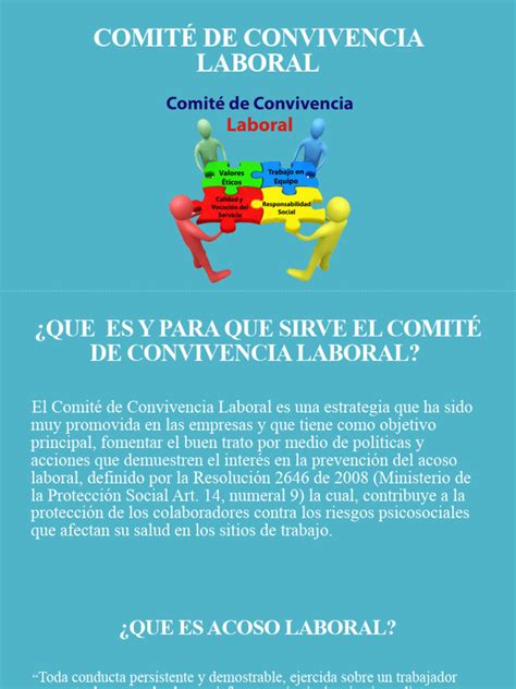 Comité De Convivencia Laboral Pdf Business