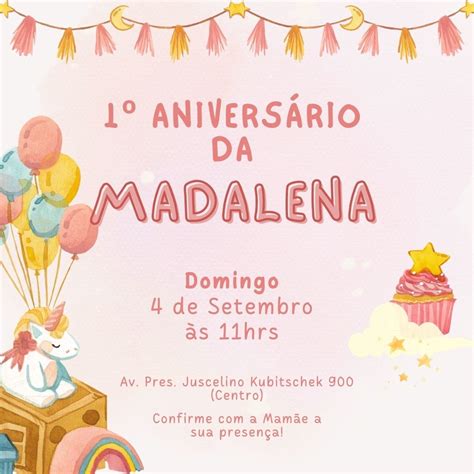 Convite Para 1 Aninho - 5