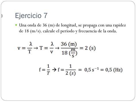 Ppt Calcular Frecuencia Periodo Y Rapidez De Propagaci N De Una Onda