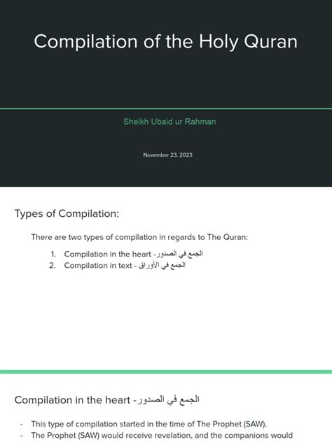 Compilation Of The Quran Pdf