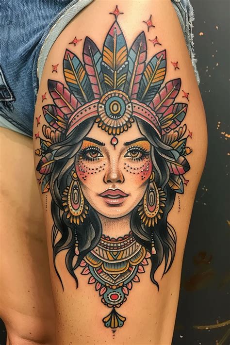 Native American Woman Tattoo Ideas Flashyourtat