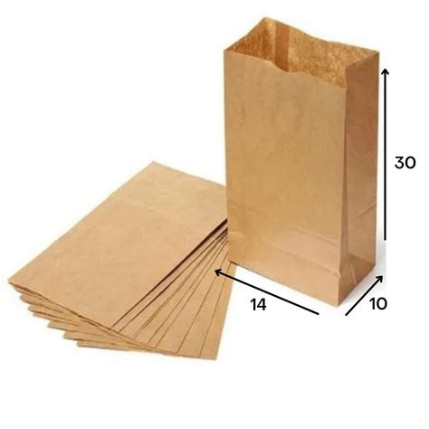 Saco Papel Kraft SOS 14x10x30 3kg 250U