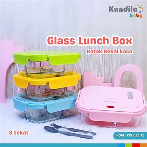 Jual Kandila Baby Glass Lunch Box Divide Shopee Indonesia