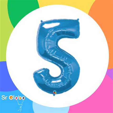 QUALATEX 34 Numero 5 Azul Zafiro Sr Globo