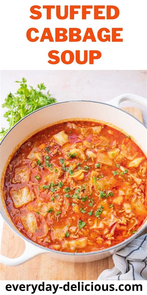 Stuffed Cabbage Soup Stove Or Pressure Cooker