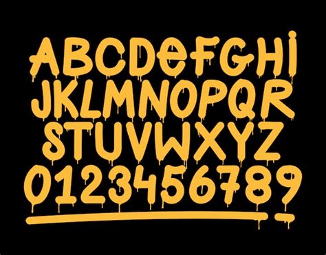 Premium Vector Graffiti Street Vandal Style Alphabet Letters With