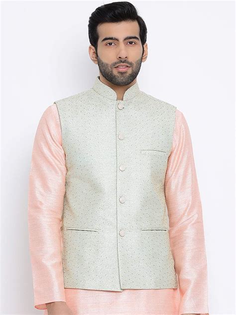 Buy Namaskar Silk Nehru Jacketmodi Jacket For Menblue At