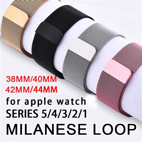 Pulseira Milanese Aço Serve Para Iwo Apple Watch 44mm 42mm 40mm 38mm