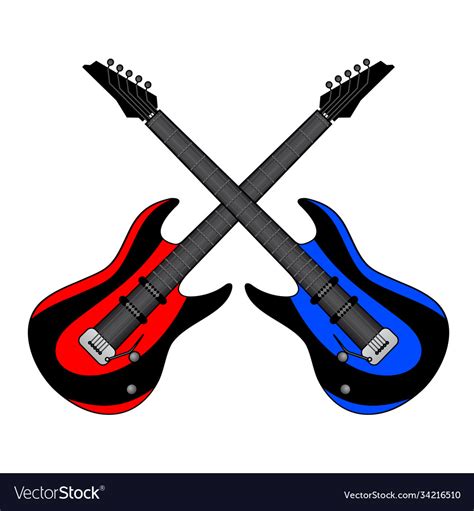 Two Guitars Royalty Free Vector Image Vectorstock