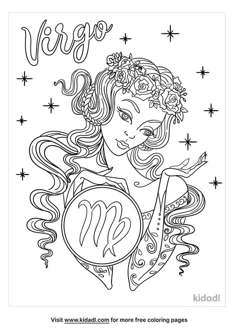 Virgo Coloring Page Free Signs Coloring Page Kidadl