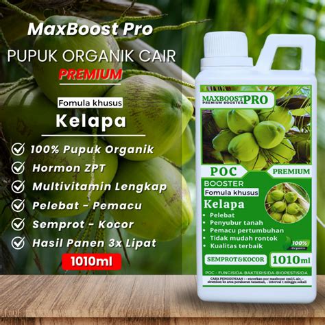 Jual Pupuk Organik Cair Plus Hormon 1010ml Booster Pro Kelapa Poc