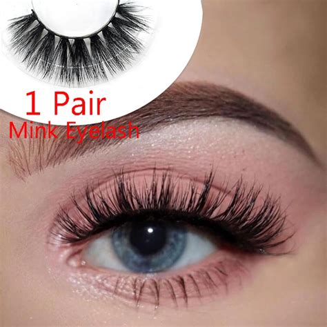 Aliexpress Buy 1Pair Mink Eyelashes 3D Mink Lashes Thick HandMade