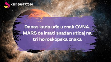 Mars E Imati Jak Uticaj Na Ova Tri Znaka Danas Kada Bude U Ao U Znak