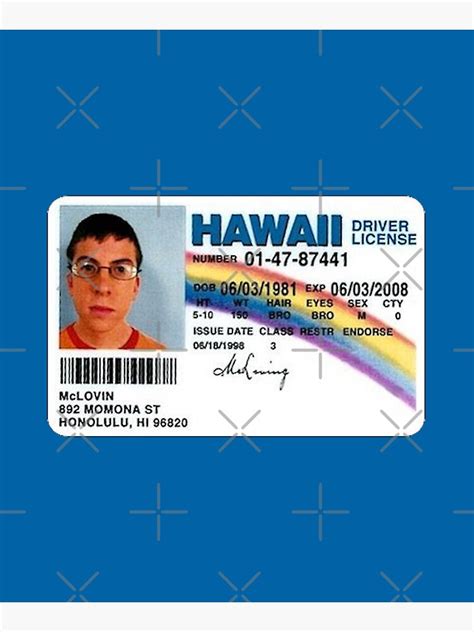 Mclovin Fake Driver License Id Funny Mclovin Fake Driver License Id