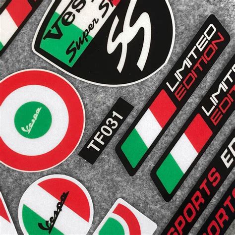 Reflective Motorcycle Stickers Italy Flag Bike Helmet Decals For