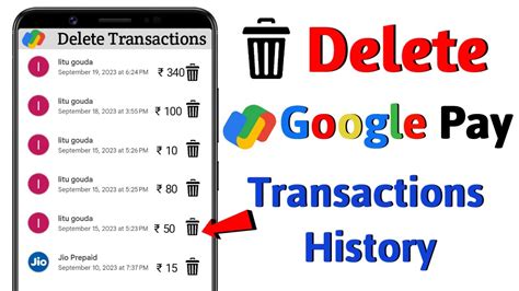 How To Delete Google Pay Transaction History Google Pay Transaction