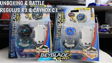 Shelter Regulus R3 And Deep Caynox C3 Double Unboxing Battle Beyblade Burst Evolution