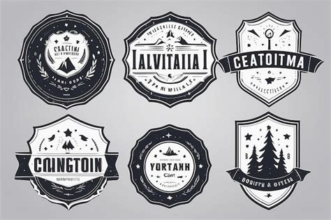 Premium Photo | Badge Templates Collection Premium Quality Ribbons