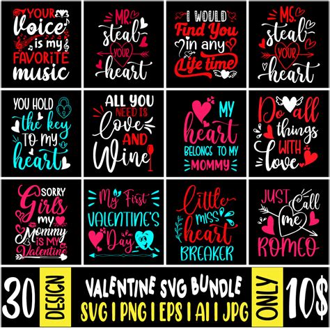 Valentines Day T Shirt Design Svg Bundle Masterbundles