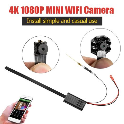 4k mini wifi câmera de vídeo flexível em linha p2p câmera wifi gravador