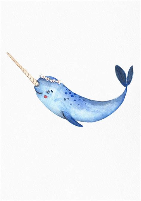 Narwhal Drawing Narwhal Art Cute Narwhal Underwater Art Whale Art