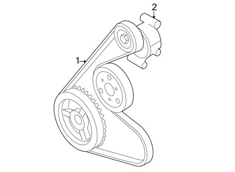Mazda Tribute Tensioner Beltv Accessory Drive Belt Assembly