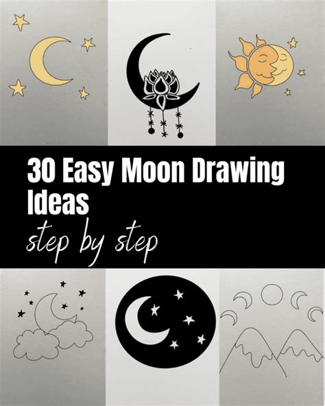 Easy Moon Drawing Ideas Step By Step The Clever Heart