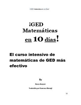 GED Matemáticas en 10 días El curso intensivo de matemáticas de GED