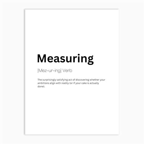 Measuring Definition Meaning Art Print by Kaigozen - Fy