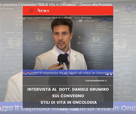 Intervista Al Dott Daniele Grumiro Sul Convegno Sugli Stili Di Vita In