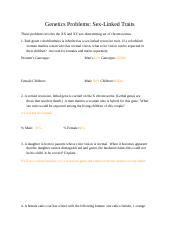 Understanding Genetics Sex Linked Traits And Inheritance Course Hero