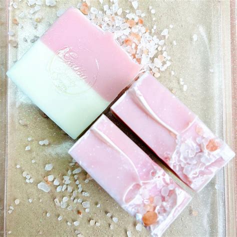 Pink Salt And Waterlily Shea Butter Artisan Soap Etsy