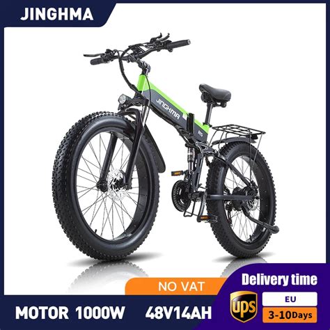 JINGHMA VTT Lectrique R5 De 26 Pouces Et 1000W Pour Homme Pneus Larges