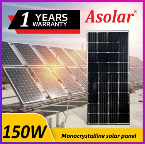 Asolar Year Warranty W Solar Panel Mono Watt Volt Pv Solar