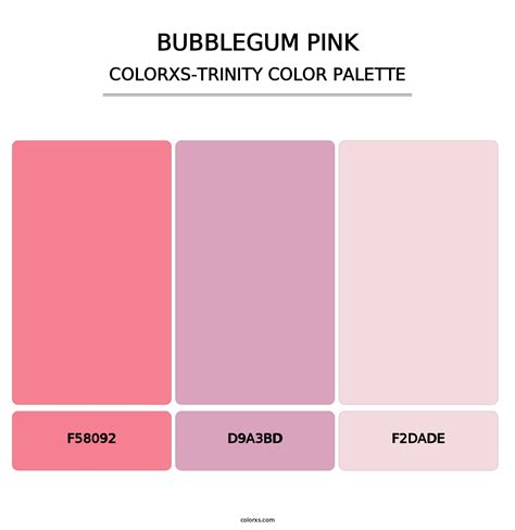 Bubblegum Pink Color Palettes Colorxs