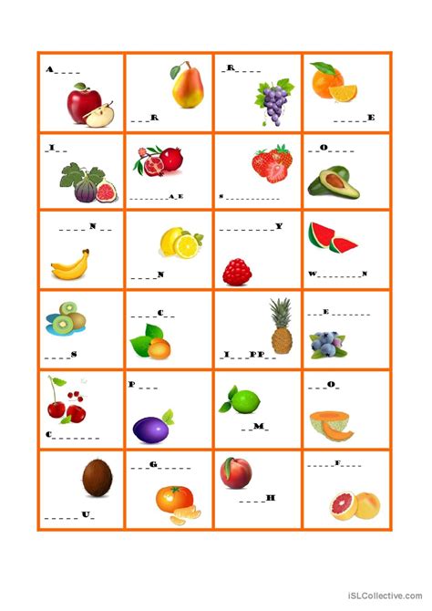 Fruit Pictionary English Esl Worksheets Pdf And Doc