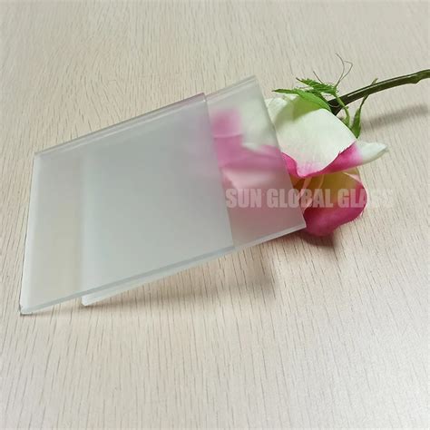 6mm Low Iron Frosted Glass Sheet Price Toughened Acid Etched Privacy Satin Etch Pattern Glass