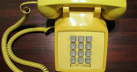 Yellow Western Electric Model Dm Push Button Phone For In