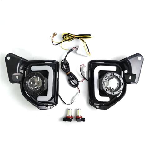 Pcs Led V Abs Car Fog Lamp Drl Daytime Running Light For Toyota