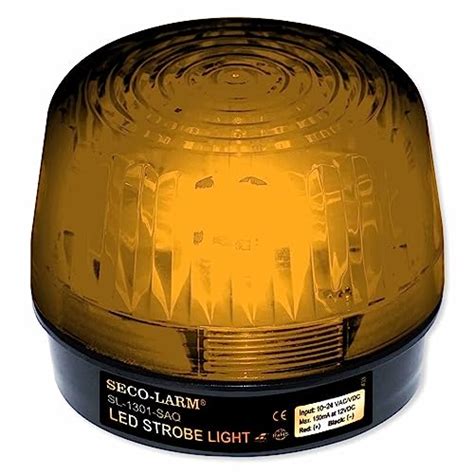 Seco Larm Sl 1301 Saqa Amber Lens Strobe Light 10 Vertical Led Strips