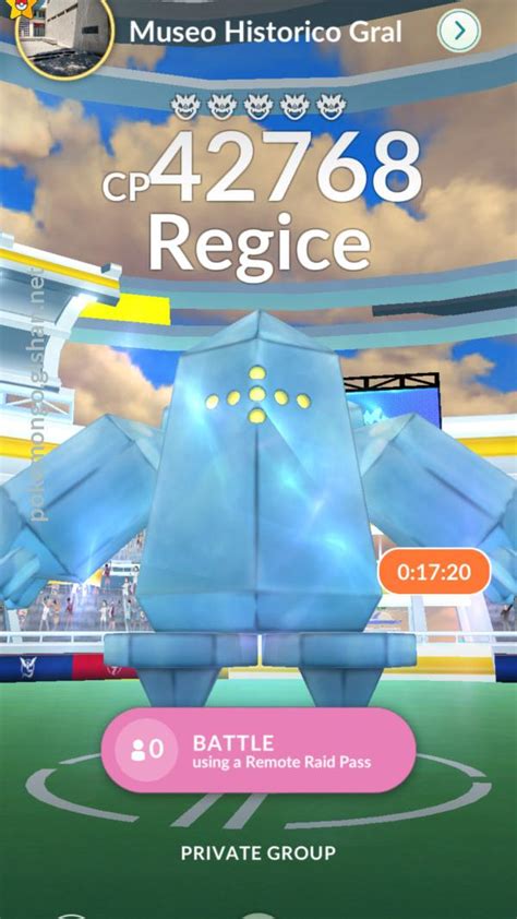 Regice Raid Boss Pokemon Go