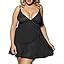 Xakalaka Womens Plus Size V Neck Lace Lingerie Babydoll Mesh Chemise Sleepwear At Amazon Womens